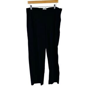 Marcella Womens Black Side Zip Straight Leg Pants Business Casual Size L